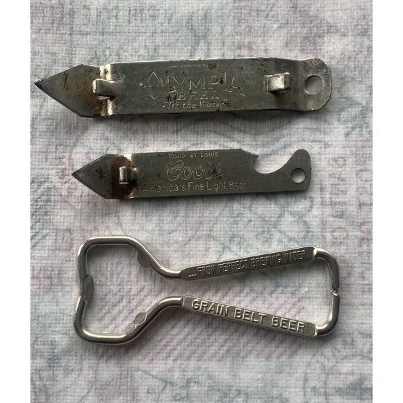 Vtg Lot 1950s Grain Belt Beer Metal Wire Bottle Opener Coors Olympia openers - Picture 1 of 6
